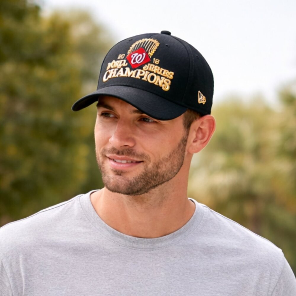 New Era Washington Nationals 2019 World Series Champions Black Gold Cap OS